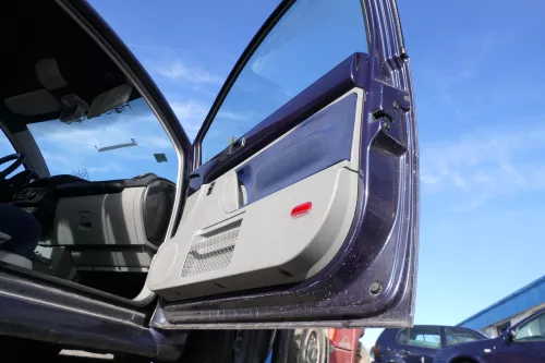 1x New Beetle 9C Türverkleidung Verkleidung Tür vorne rechts grau blau (178029)