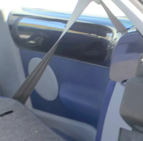 1x New Beetle 9C Seite Seitenverkleidung Verkleidung hinten rechts grau blau (178032)