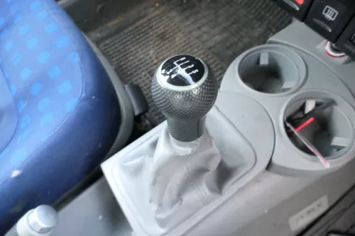 Beetle Schaltknauf Schaltsack Schaltung Schaltknüppel original 5-Gang Leder grau (178037)