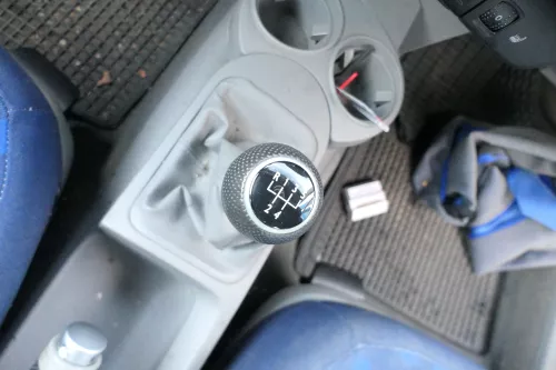 Beetle Schaltknauf Schaltsack Schaltung Schaltknüppel original 5-Gang Leder grau (178037)