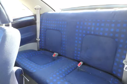VW New Beetle 9C Sitz Sitze hinten Rückbank Rücksitzbank Lehne blau (178047)