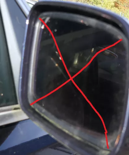 A6 4B Spiegel Außenspiegel rechts blau LZ5L anklappbar Memo - OHNE Glas- abblend (178120)