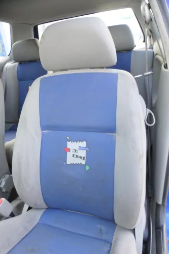 Polo 6N 6N2 Seat Ibiza 6K Golf 3 Sitz vorne links Fahrersitz 2/3-Türer grau blau (178383)