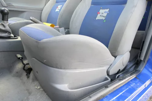 Polo 6N 6N2 Seat Ibiza 6K Golf 3 Sitz vorne links Fahrersitz 2/3-Türer grau blau (178383)