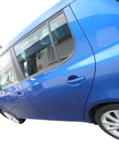 Skoda Fabia 5J Limousine Tür hinten links blau LF5W - ohne Anbauteile (178612)