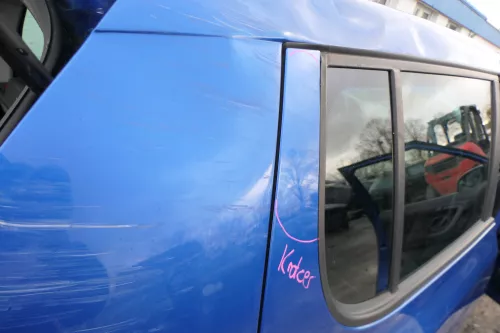 Skoda Fabia 5J Limousine Tür hinten rechts blau LF5W (178613)