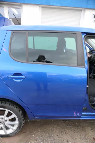 Skoda Fabia 5J Limousine Tür hinten rechts blau LF5W (178613)