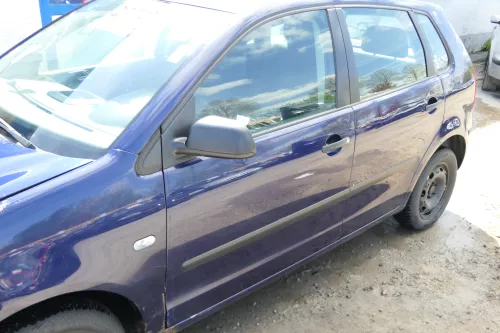 VW Polo 9N 9N3 Tür vorne links Fahrertür 4/5-Türer blau LB5N ohneAnbauteile (178647)