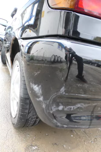 VW Polo 6N Stoßstange hinten breite Styling XXL Heckstoßstange schwarz L041 (178660)