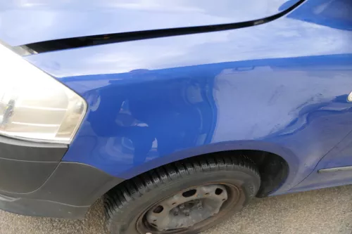 VW Fox Kotflügel vorne links blau LL5M (178778)