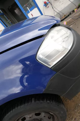 VW Fox 5Z Kotflügel vorne rechts blau LL5M (178779)