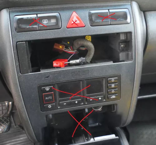 Audi A3 8L Rahmen Mittelkonsole Verkleidung um Radio Blende 8L0863263A