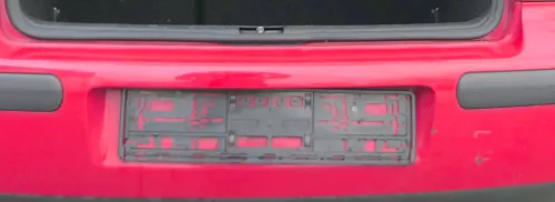 VW Golf 4 Limousine Stoßstange hinten Heckstoßstange Stoßfänger rot LY3D (178895)