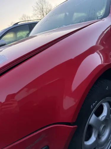 VW Golf 4 1J Kotflügel vorne links rot LY3D - kleine Hageldellen (178903)