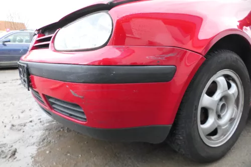 VW Golf 4 1J Kotflügel vorne links rot LY3D - kleine Hageldellen (178903)