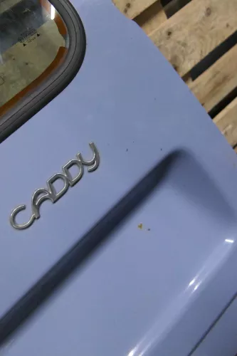 VW Caddy 9K Seat Inca Tür hinten rechts Heckklappe Hecktür blau + Scheibe (179279)