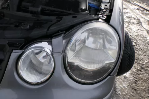 VW Polo 9N Stoßstange Frontstoßstange vorne silber grau LD7W (179413)