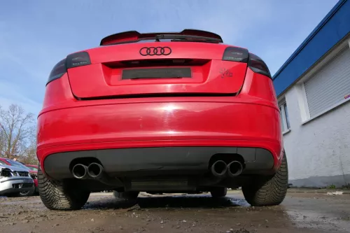 Audi A3 8P Stoßstange Stoßfänger hinten 4/5-Türer rot LY3J - Doppelrohr Sportbac (179494)