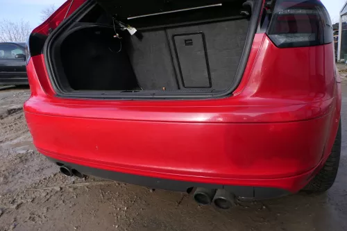 Audi A3 8P Stoßstange Stoßfänger hinten 4/5-Türer rot LY3J - Doppelrohr (179494)
