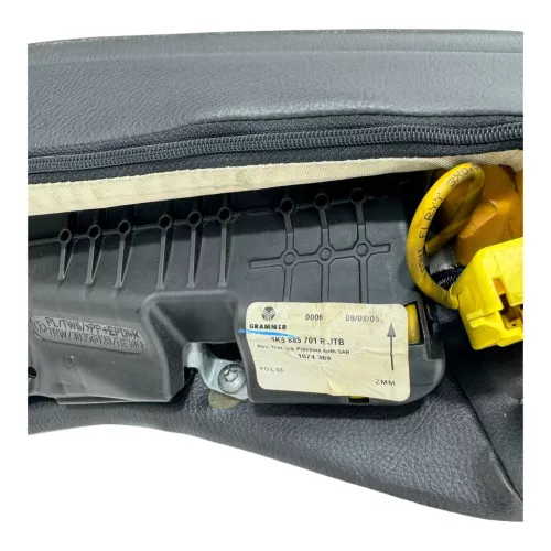 VW Jetta 1K Sitz Rückbank Rücksitzbank Sitze Leder Lehne anthrazit (179761)