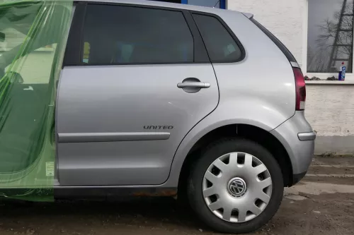VW Polo 9N 9N3 Tür hinten links 4/5-Türer grau silber LA7R - ohne Anbauteile