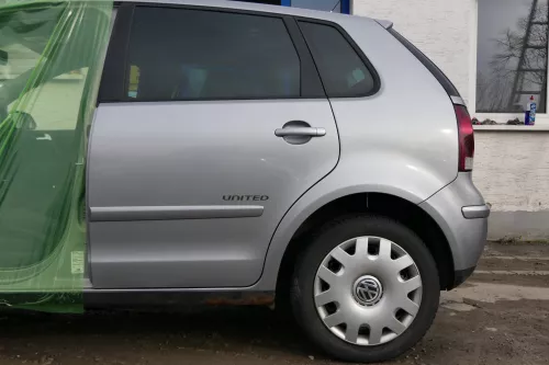 VW Polo 9N 9N3 Tür hinten links 4/5-Türer grau silber LA7R - ohne Anbauteile