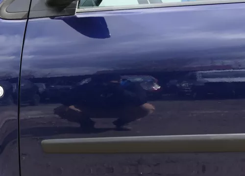 VW Polo 9N 9N3 Tür vorne links Fahrertür 4/5-Türer blau LB5N ohneAnbauteile (180031)