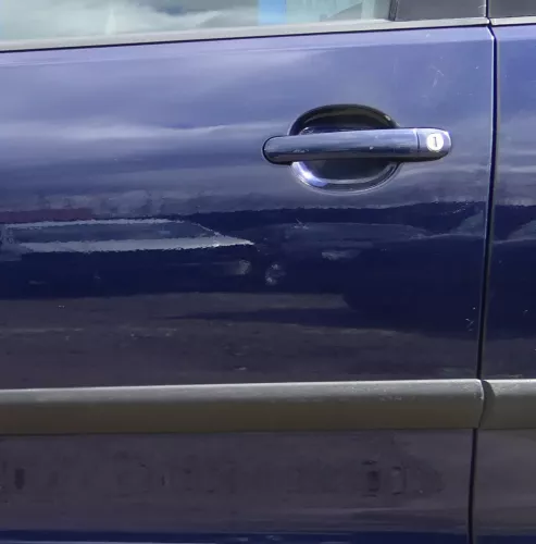 VW Polo 9N 9N3 Tür vorne links Fahrertür 4/5-Türer blau LB5N ohneAnbauteile (180031)