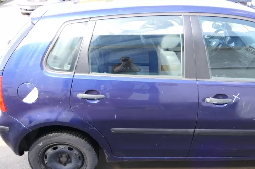 VW Polo 9N 9N3 Tür hinten rechts 4/5-Türer blau LB5N - ohne Anbauteile