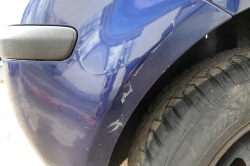 VW Polo 9N 9N3 Stoßstange Heckstoßstange hinten blau LB5N (180035)