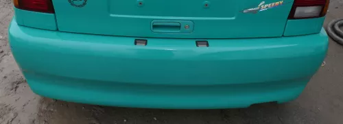 VW Polo 6N Stoßstange hinten breite Styling XXL Heckstoßstange grün LD6D (180049)