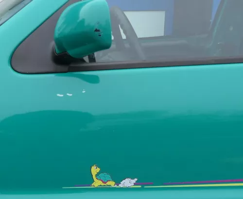 VW Polo 6N 6N2 Tür vorne links Fahrertür 4/5-Türer grün LD6D ohneAnbauteile (180050)