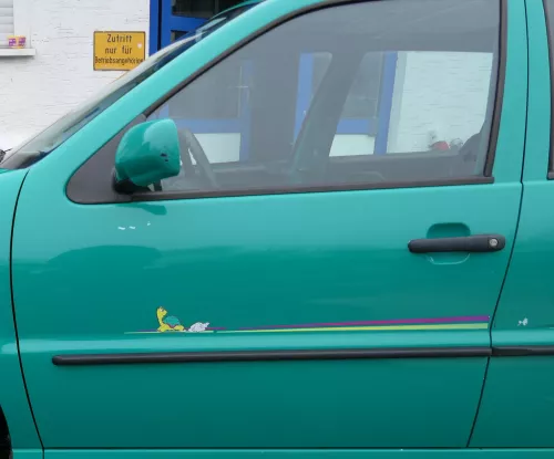 VW Polo 6N 6N2 Tür vorne links Fahrertür 4/5-Türer grün LD6D ohneAnbauteile