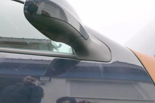 VW Golf 4 Bora manueller Spiegel vorne rechts Außenspiegel blau LA5G (180056)