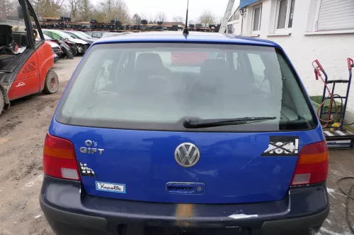 VW Golf 4 Limousine Heckklappe Kofferraumklappe Klappe hinten blau LW5Z-ohneAnb