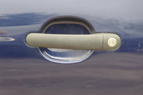 VW Golf 4 Tür vorne links Fahrertür 2/3-Türer blau LB5N ohneAnbauteile (180273)