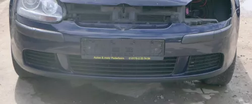 VW Golf 5 1K V Stoßstange vorne Frontoßstange Stoßfänger blau LA5G (180326)