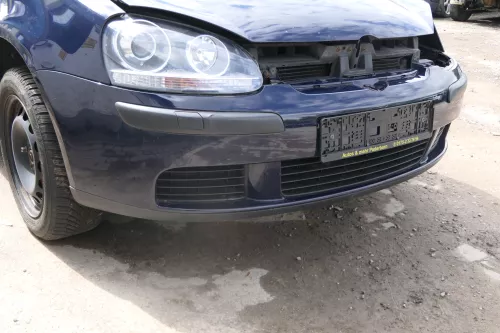 VW Golf 5 1K V Stoßstange vorne Frontoßstange Stoßfänger blau LA5G