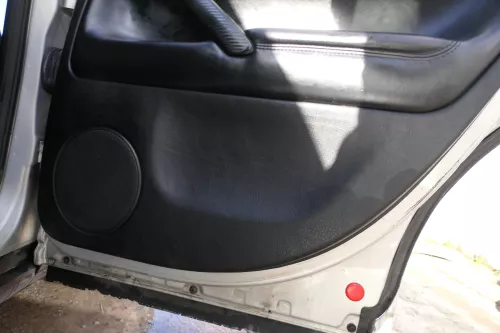 4x Passat 3B Türverkleidung Verkleidung Tür vorne links rechts  - schwarz Leder (180368)