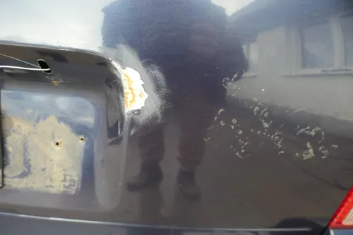 VW Passat 3B Kombi Variant Heckklappe Klappe hinten mit Scheibe blau LN5Y (180652)
