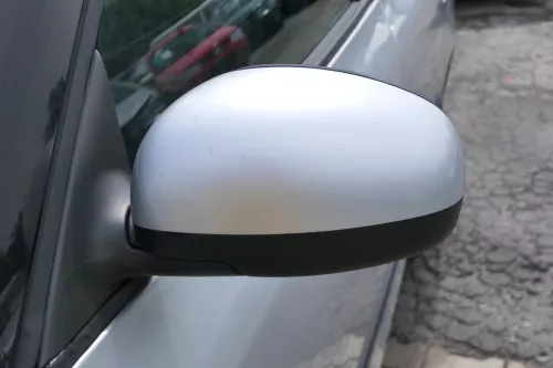 Fabia 5J elektrisch Spiegel Außenspiegel links mit Glas - silber grau LA7W