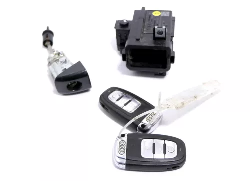 Audi A4 8K B8 Zündschloß Schloß Zündung 2 Schlüssel 8K0909131C + Türschloß links (180889)