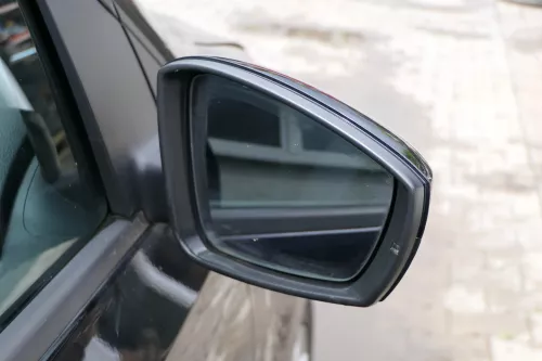VW Polo 6R 6C elektrischer Spiegel Außenspiegel rechts außen schwarz LC9X (180932)