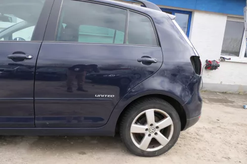 VW Golf Plus 5M Tür hinten links blau LA5G - mit Rahmen (181135)
