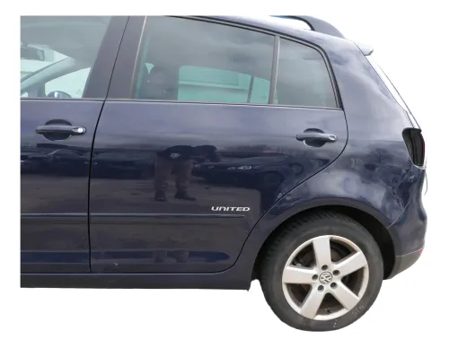 VW Golf Plus 5M Tür hinten links blau LA5G - mit Rahmen