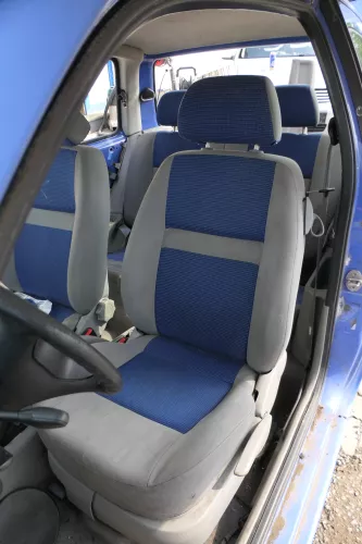 Arosa Lupo Sitz vorne links Fahrersitz Höhenverstellung grau blau