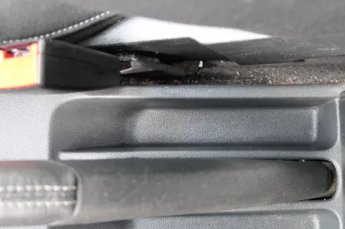 VW Polo 6R 6C Handbremse Feststellbremse Handbremshebel schwarz Leder schwarz (181264)