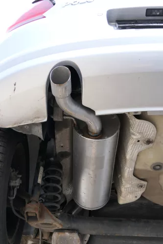 VW Polo 6R Auspuff Endschalldämpfer hinten + Mittelschalldämpfer