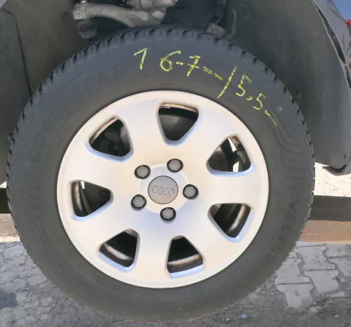 4x A4 8E A6 4B Alufelgen 195/65 R15 91T Allwetterreifen Reifen 6-8mm 8E0601025 (181528)