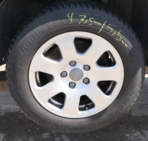 4x A4 8E A6 4B Alufelgen 195/65 R15 91T Allwetterreifen Reifen 6-8mm 8E0601025 (181528)